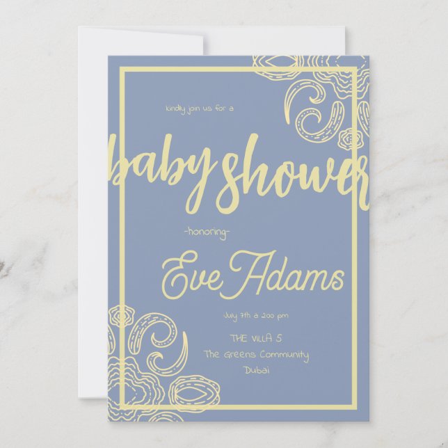Invitación de Baby Shower de Oh My Gogh Collection (Anverso)