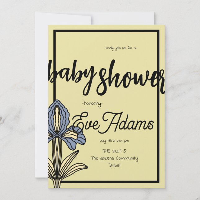 Invitación de Baby Shower de Oh My Gogh Collection (Anverso)