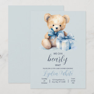 Invitación de Baby Shower de Osito, Apenas Podemos