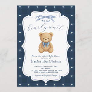 Invitación de Baby Shower de Osito de Peluche