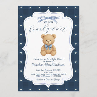 Invitación de Baby Shower de Osito de Peluche