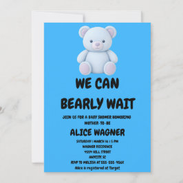 Invitación de Baby Shower de Osito de Peluche
