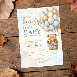 Invitación de Baby Shower de Osito de Peluche