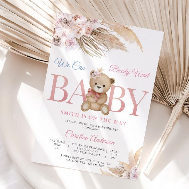 Invitación de Baby Shower de Osito de Peluche (Subido por el creador)
