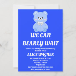 Invitación de baby shower de osito de peluche