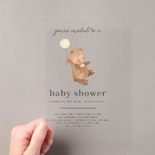 Invitación de Baby Shower de Osito de Peluche