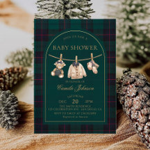 Invitación de baby shower de osito de peluche a cu