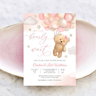 Invitación de Baby Shower de Osito de Peluche Ador