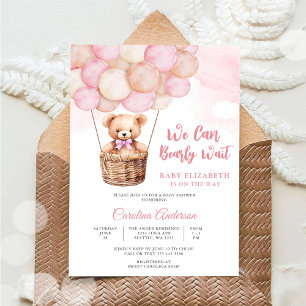 Invitación de Baby Shower de Osito de Peluche Ador