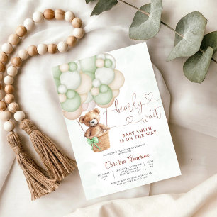 Invitación de Baby Shower de Osito de Peluche Ador