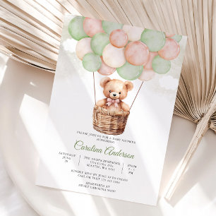 Invitación de Baby Shower de Osito de Peluche Ador