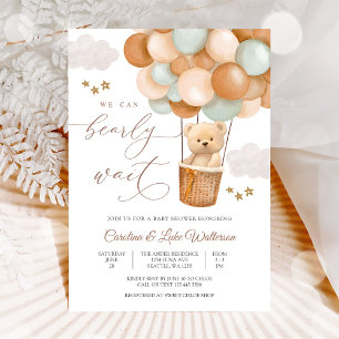 Invitación de Baby Shower de Osito de Peluche Ador