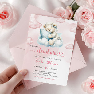 Invitación de Baby Shower de Osito de Peluche Ador