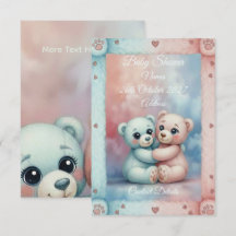 Invitación de Baby Shower de Osito de Peluche Ador