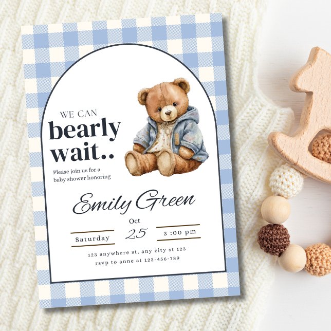 Invitación de Baby Shower de Osito de Peluche, Beb (Subido por el creador)