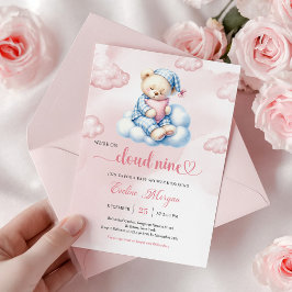 Invitación de Baby Shower de Osito de Peluche Enca