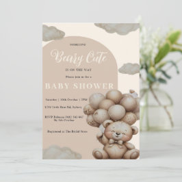 Invitación de Baby Shower de Osito de Peluche Neut