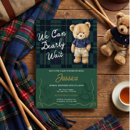 Invitación de Baby Shower de Osito Teddy Elegante