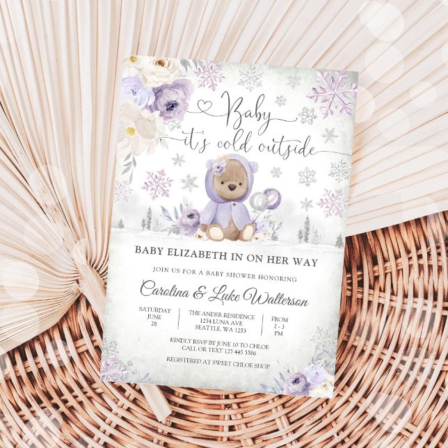 Invitación de Baby Shower de Oso de Peluche de Inv (Subido por el creador)