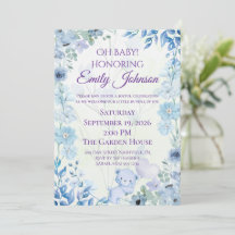 Invitación de baby shower de oso de peluche de luj