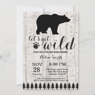 Invitación de Baby Shower de Oso Polar