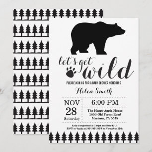 Invitación de Baby Shower de Oso Polar