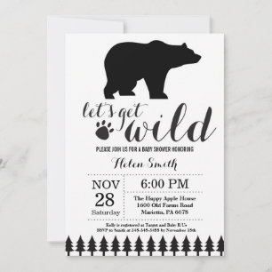 Invitación de Baby Shower de Oso Polar