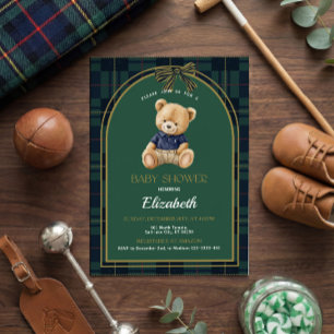 Invitación de Baby Shower de Oso Teddy Polo