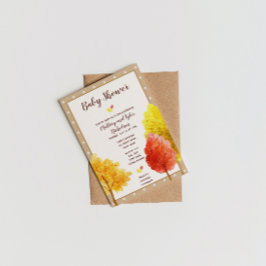 Invitación de Baby Shower de otoño