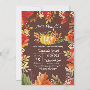 Invitación de Baby Shower de Otoño de Calabaza