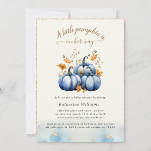 Invitación de Baby Shower de Otoño de Calabaza Dor