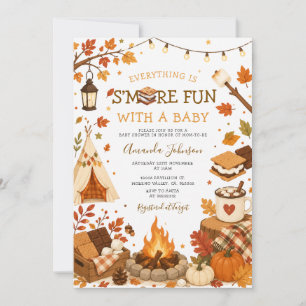 Invitación de Baby Shower de Otoño Divertido con S