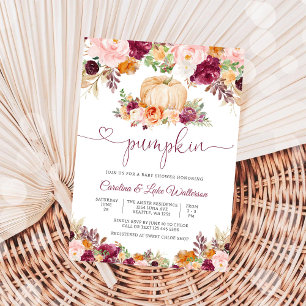 Invitación de Baby Shower de Otoño Floral de Calab