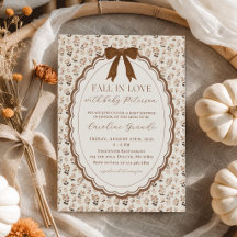 Invitación de Baby Shower de Otoño para Enamorarse