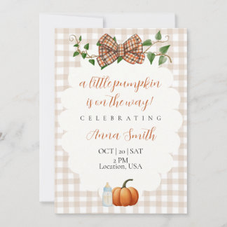 Invitación de Baby Shower de Otoño para un Pequeño