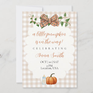 Invitación de Baby Shower de Otoño para un Pequeño