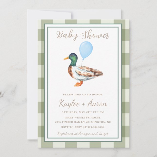 Invitación de Baby Shower de pack (Anverso)