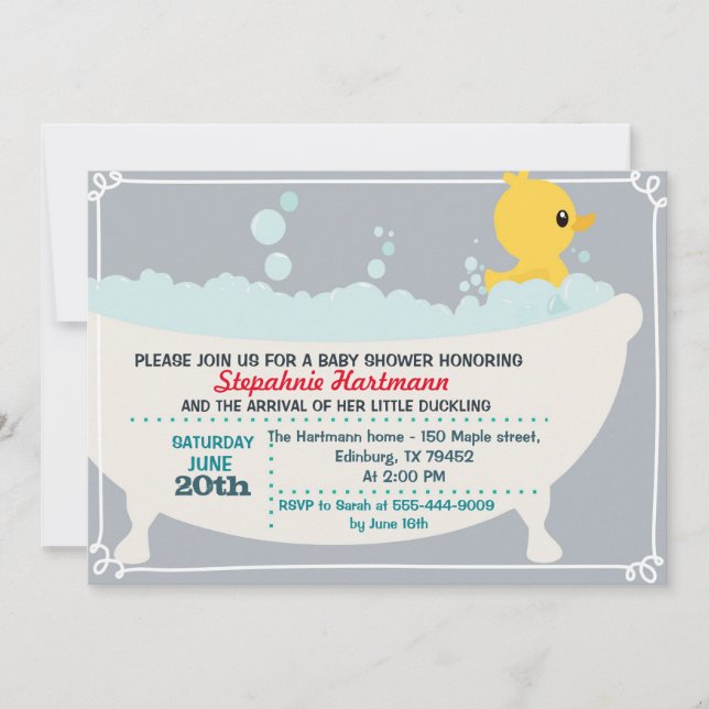 Invitación de Baby Shower de pack (Anverso)