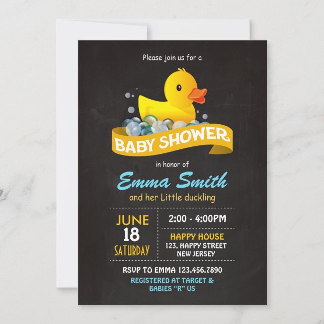 Invitación de Baby Shower de pack (Anverso)