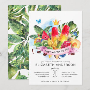 Invitación de Baby Shower de Paleta de Verano Bril