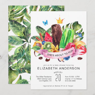 Invitación de Baby Shower de Paleta de Verano Bril