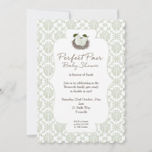 Invitación de Baby Shower de par perfecto