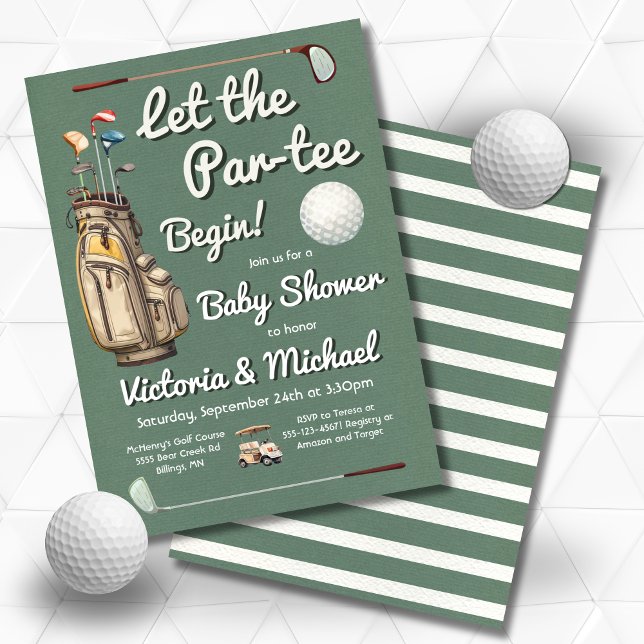 Invitación de Baby Shower de Par-tee Golf (Subido por el creador)