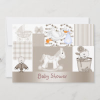 INVITACIÓN DE BABY SHOWER DE PATCHWORK