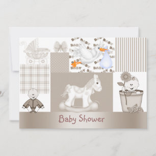 INVITACIÓN DE BABY SHOWER DE PATCHWORK