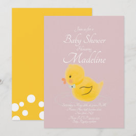 Invitación de Baby Shower de Patito con Acuarela R