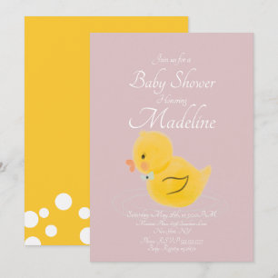 Invitación de Baby Shower de Patito con Acuarela R