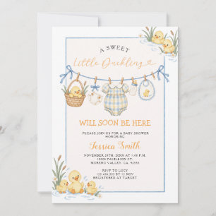 Invitación de Baby Shower de Patito Dulce