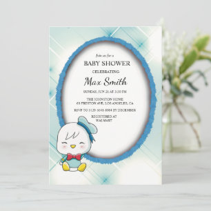 Invitación de Baby Shower de Pato Adorable – Dulce