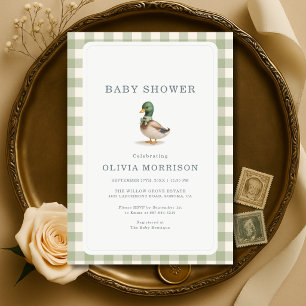 Invitación de Baby Shower de Pato Silvestre a Cuad